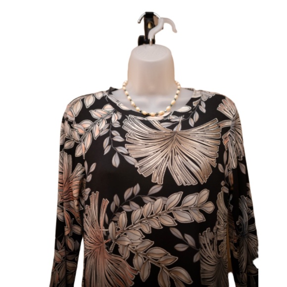 APT.9 Floral Print Long Sleeve Shift Dress S - Picture 2 of 2